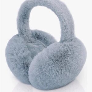 Fluffy Gray Earmuffs